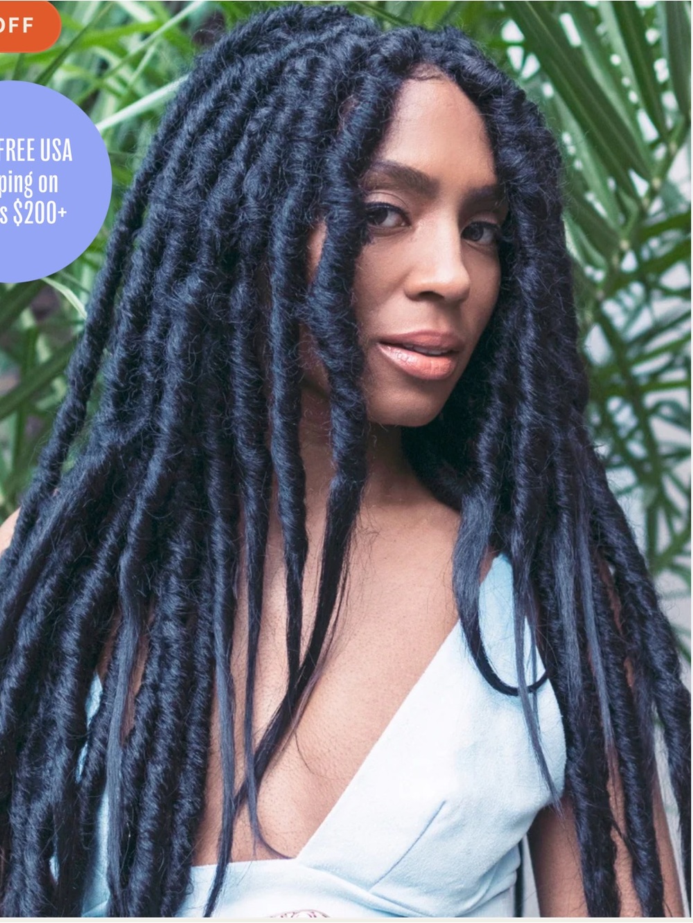 NWT Crochet BOHO Silk Locs Hair Extensions 24” handmade black owned 188$